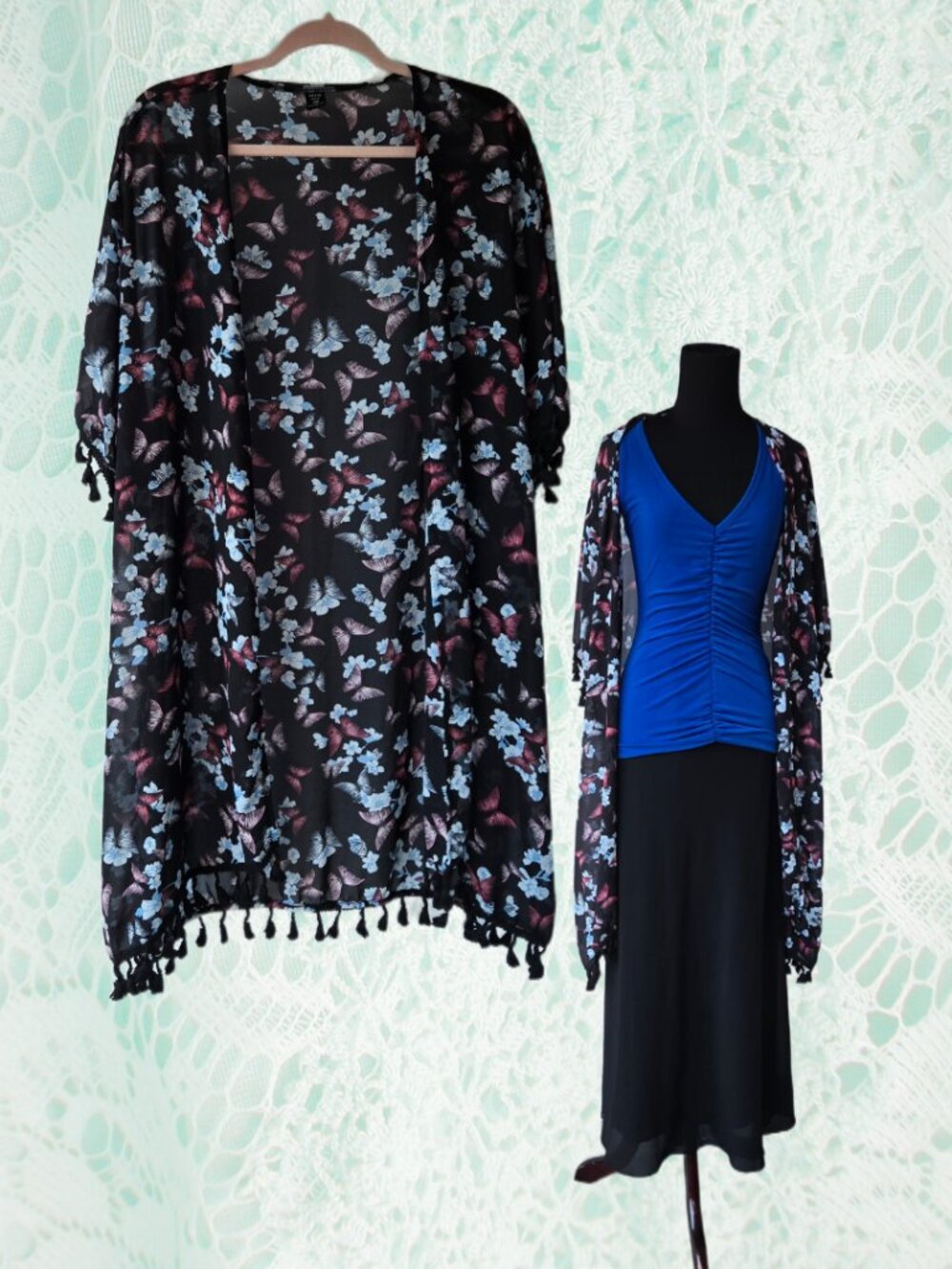 Butterfly Kimono Fringe Cover-up Fairycore